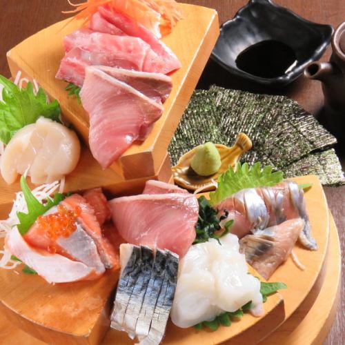 Our specialty! Assorted sashimi tiers