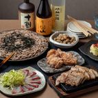 《店内テーブル席限定！》○黒豚溶岩焼きと十割蕎麦コース○【2時間飲み放題付】