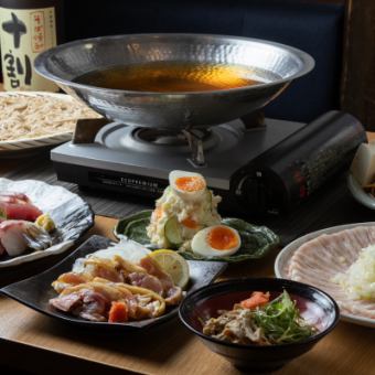 《こたつ席優先》◇季節野菜と黒豚出汁しゃぶコース【2時間飲み放題付】