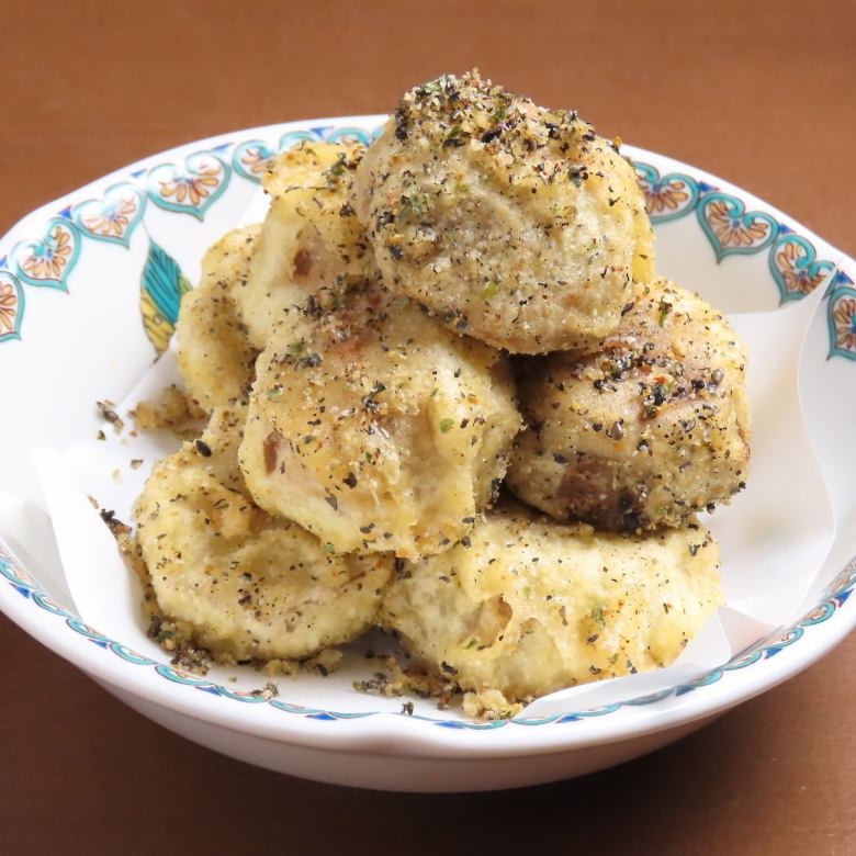 Deep fried taro with black shichimi salt