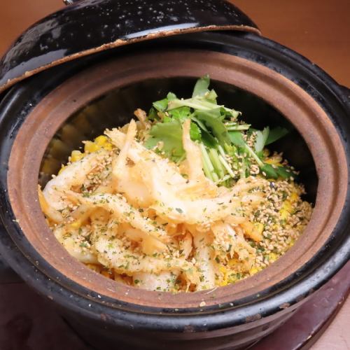 白海老とうもろこし土鍋ご飯