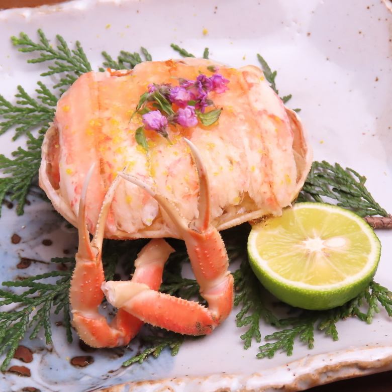 香箱蟹面盛り カニ酢ジュレ