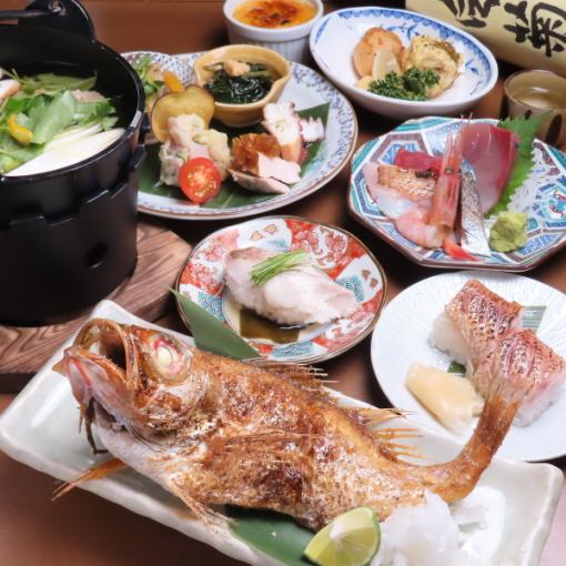 【1,2月】名物のどぐろを贅沢に!お刺身と北陸の旬を楽しむ2時間飲み放題付きコース〈全8品〉