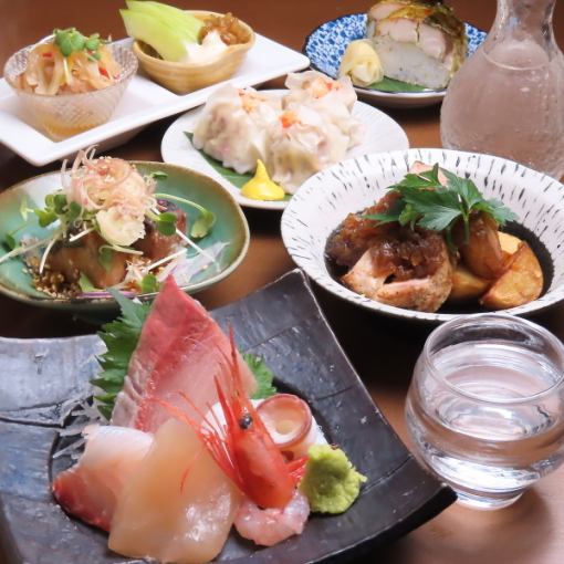 【5,6月】お刺身と北陸の旬を堪能！2時間飲み放題付きコース〈全6品〉