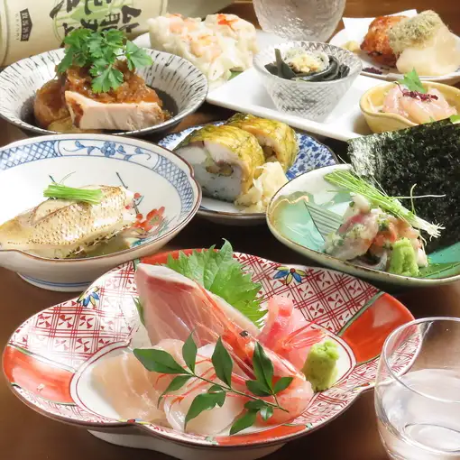 【7,8月】のどぐろ蒸し寿司付き!お刺身と北陸の旬を堪能!2時間飲み放題付きコース〈全8品〉