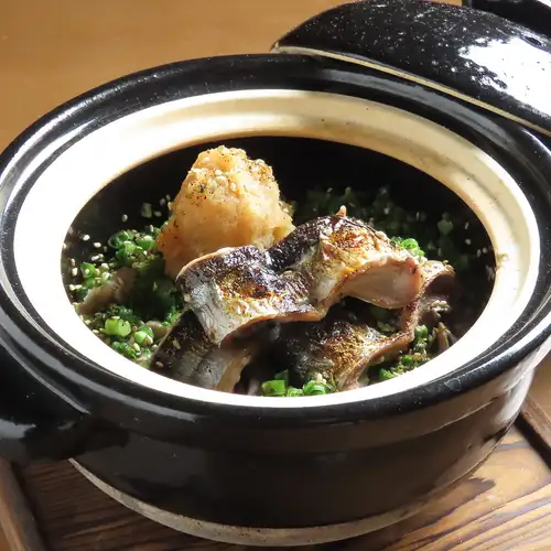 秋刀魚と能美舞茸土鍋ご飯