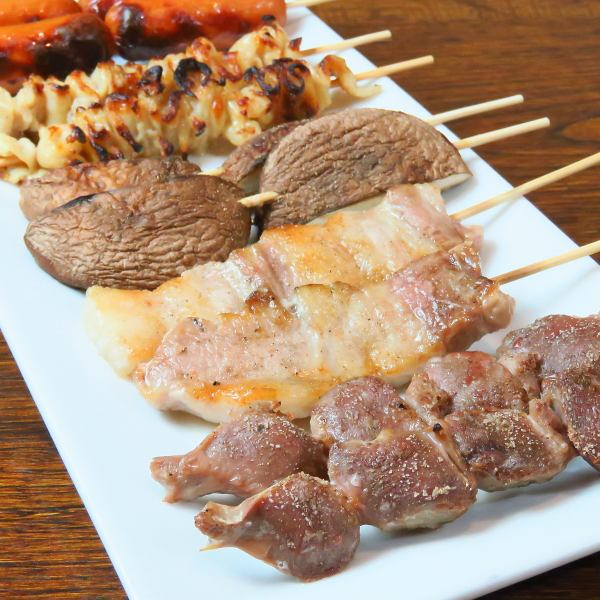 We also offer yakitori and skewers starting from 140 yen per piece.Of course, we also recommend the skewered platter!