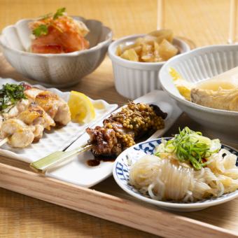 ★Limited from 11:00 to 18:00★Great value with skewers, oden, etc. [Lunch set] 2,000 yen including 1 drink