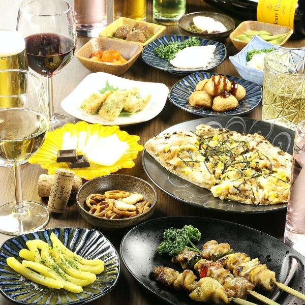 ≪貸切予約限定！120分飲み放題付きで団体様に最適◎≫ 飲み放題付き一葉宴会コース ￥4,400（税込）～