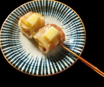 新じゃがバター豚バラ巻き
