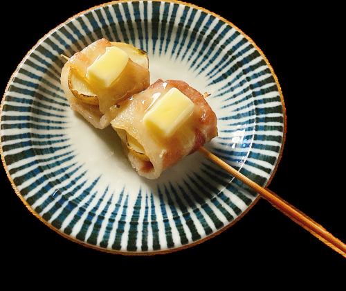 新じゃがバター豚バラ巻き