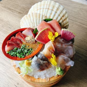 胡麻ブリが入った刺身6種盛り　１人前～