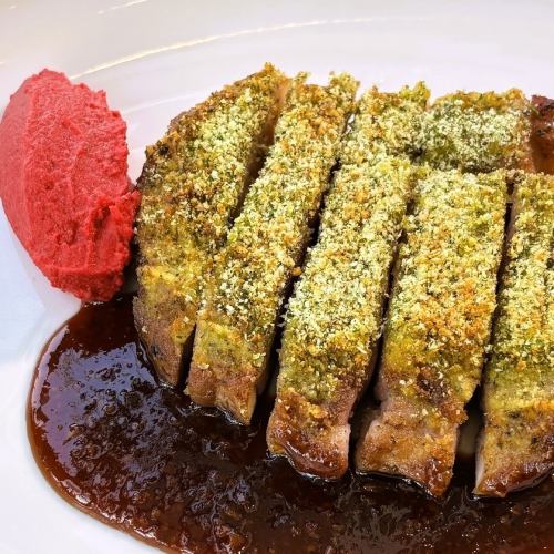 栗豚肩ロースのコンフィ ハニーマスタードソース