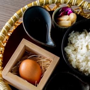 교토산 진홍 계란의 TKG