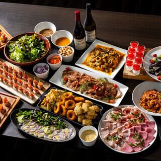 Buffet Plan 일례(전 10품/2시간 음료 무제한 포함) 7,000엔(부가세 포함)