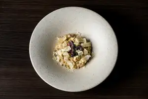 Porcini mushroom cheese risotto