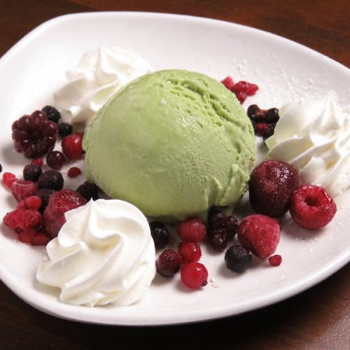 Rich matcha ice cream