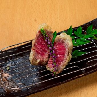 和牛レア天ぷら