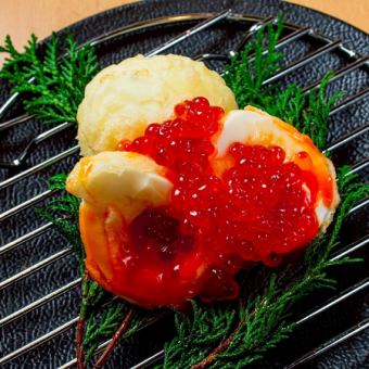 半熟卵天 いくらがけ(2貫)