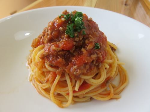 自家製ミートソースパスタ