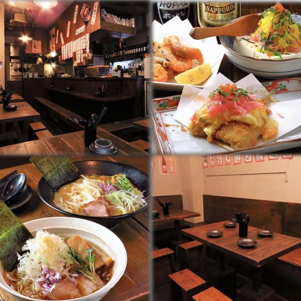 Open until late at night! Takaraku is a cozy ramen bar where you can stop by even if you're on your own!