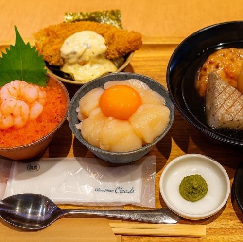 conne名物 ミニ丼+長崎「あごだし」おでんセット (※写真はBセットになります。)