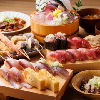 120分飲み放題 五と二の寿司を満喫する贅沢コース