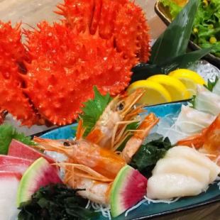 【北海道産蟹とお造りを堪能！】海の恵みコース　飲み放題付き 5,500円