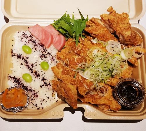 テイクアウト弁当  鶏の唐揚げ油淋鶏　