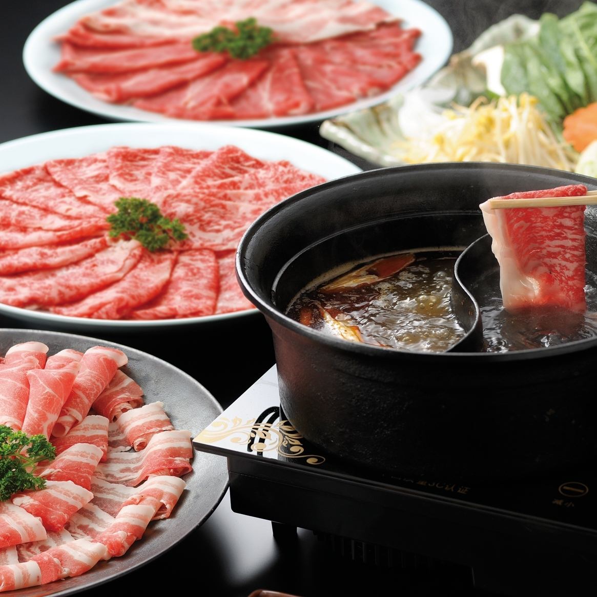しゃぶしゃぶ食べ放題★1880円～ご用意有り。中華コースは2980円