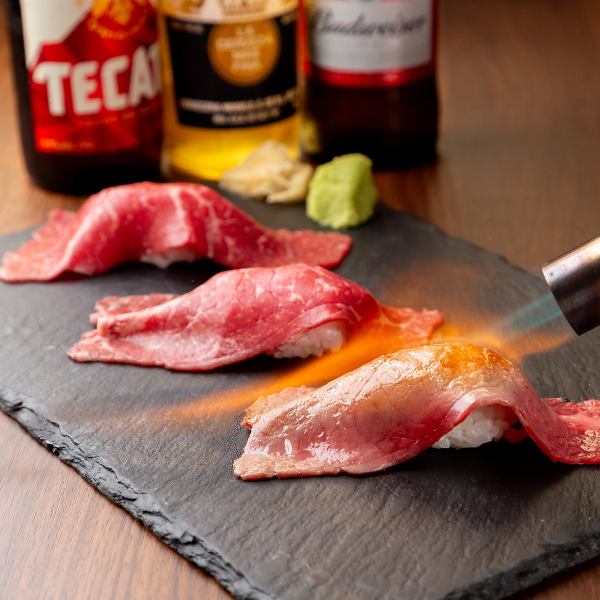 ◆大人気!◆黒毛和牛や近江牛を使用した極上肉寿司