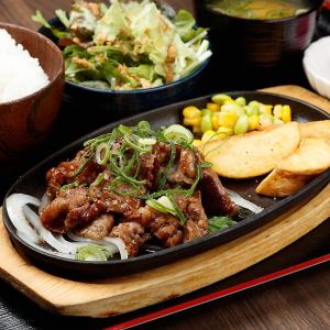 牛カルビ焼肉定食