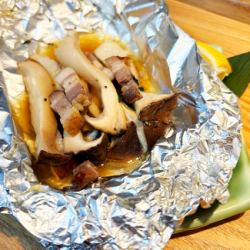 エリンギとベーコンのホイル焼き