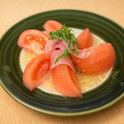 ガリのせトマトスライス 出汁醤油