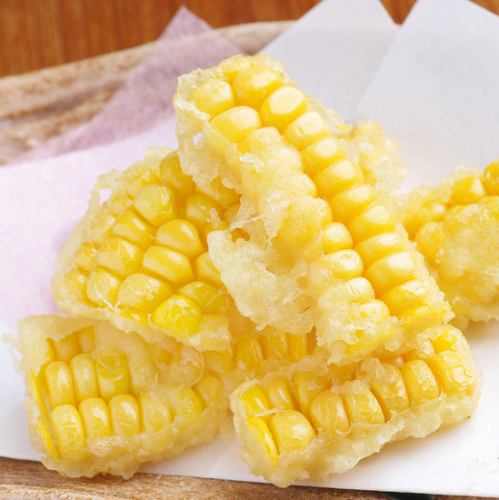 青森産嶽きみトウモロコシの天ぷら
