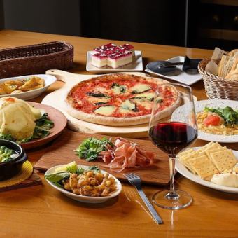 [90 minutes of all-you-can-drink included ☆ Student-only course♪ 3,300 yen (tax included)] Total of 9 dishes, including our proud kettle-baked pizza and pasta