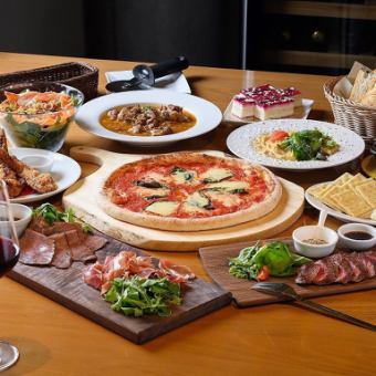 [Sunday to Thursday only ◎ Girls' party course♪ 3,850 yen (tax included)] 9 dishes including pot-grilled pizza and roast beef ◎