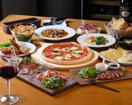 [Sunday to Thursday only ◎ Girls' party course♪ 3,850 yen (tax included)] 9 dishes including pot-grilled pizza and roast beef ◎