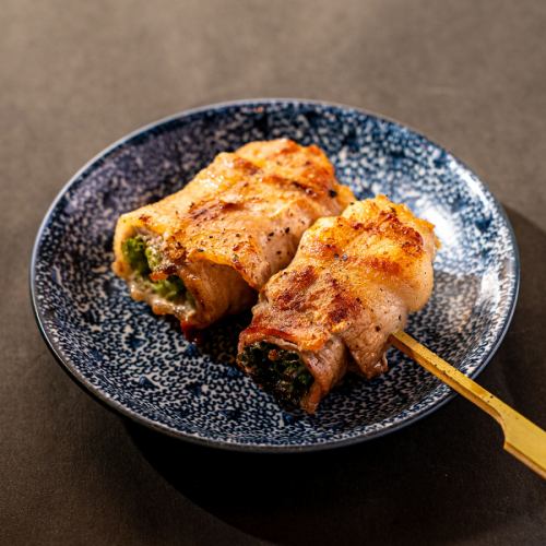 Meat wrapped green onions