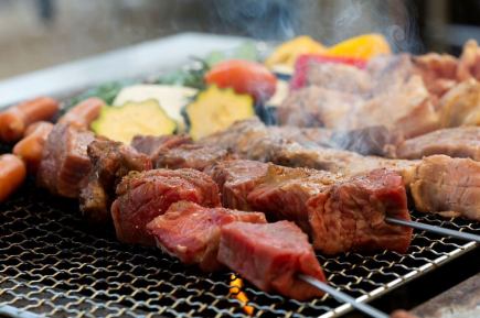 【17時スタート枠】BBQセット・大人（5000円）シルバー（4000円）小学生（2500円）※持ち込み可