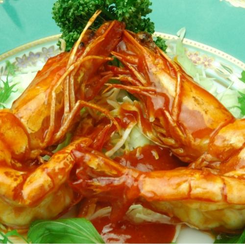 Shrimp Chili Sauce (extra-large with head and shell) *Orders from 2 shrimp OK