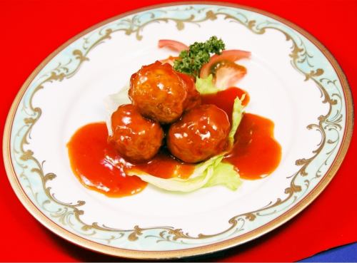 고기 만두의 달콤한 식초 (나리 접시 / 작은 접시)