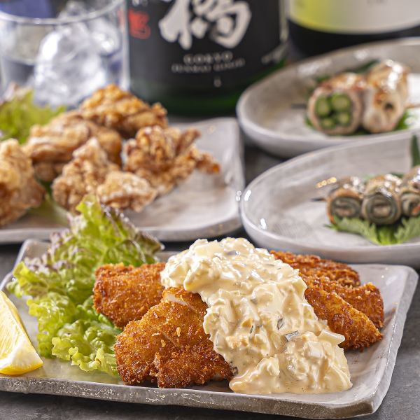 【甘味のあるサッパリとしたタルタルが女性にも大人気】タルタルササミフライ800円(税込)