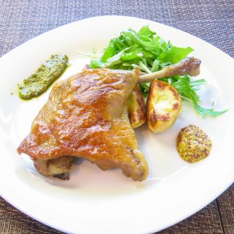 バジル香る 合鴨のコンフィ