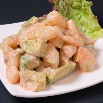 海老とアボカドの明太マヨサラ