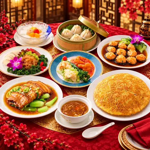 B套餐 | 共8道菜：两种大虾、红烧肉、鱼翅和美然炒面！包含120分钟畅饮。是年末聚会的完美之选！