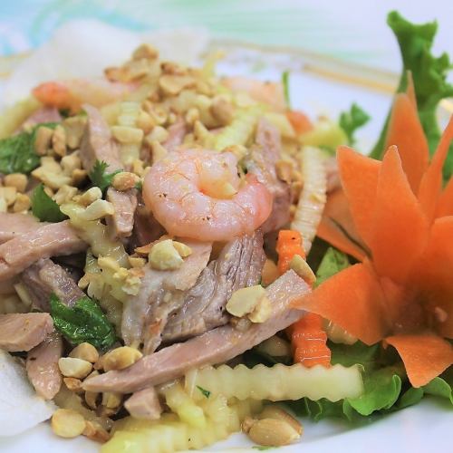[Popular] Green papaya and shrimp pork salad