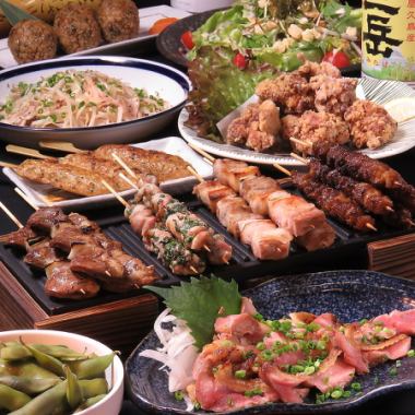 [Shogun 2,500 yen course] 5 skewers, rolled omelet, etc. + 2 hours all-you-can-drink for 1,500 yen