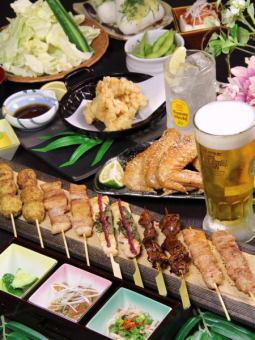 Assortment of today's fresh fish, carefully selected skewers, and special dishes delivered directly from the market ★ 120 minutes of all-you-can-drink included ["Kohane" deliciousness course] 5,000 yen