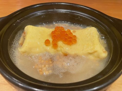 Simmering rolled egg (mentaiko or cheese or seaweed or salmon roe)